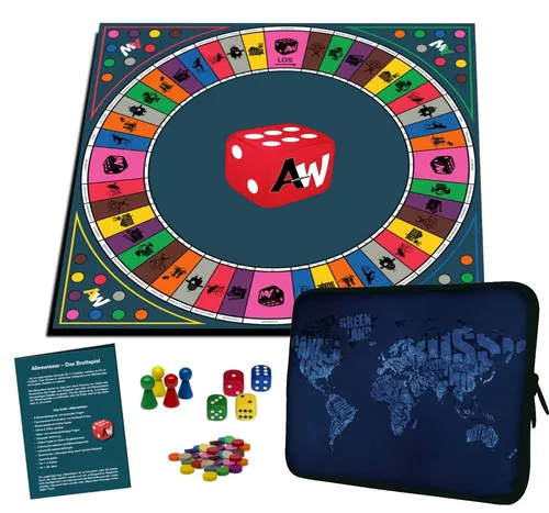 Alleswisser Quiz Brettspiel - Familienspiel für 2-4 Personen, mit App Unterstützung und 9 Wissenskategorien für spannenden Wissenstest ab 7 Jahren