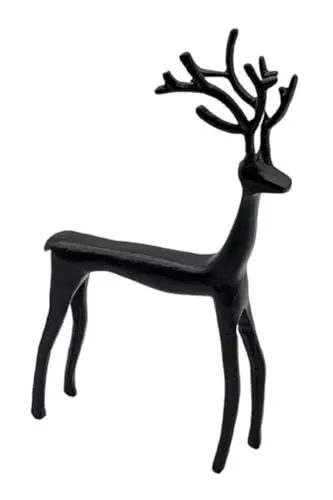 Lambert Giacco Rentier Weihnachtsdeko, Schwarz, H 30Cm von Lambert