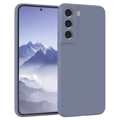 EAZY CASE - Silikonhülle für Galaxy S22 5G Hülle Silikon Case Blau weich stoßfeste Handyhülle Schutzhülle mit Kameraschutz Dünn Premium Schutz Cover TPU Phone Bumper in Eisblau Matt