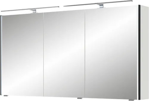 Saphir Spiegelschrank Serie 7045 Badezimmer-Spiegelschrank inkl. LED-Beleuchtung, 3 Türen Badschrank 133,2 cm breit, inkl. LEDplus Schalter und Türdämpfer