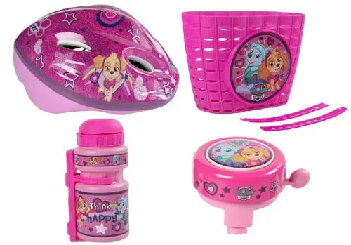 Paw Patrol Fahrrad-Set für Mädchen mit Schutzhelm in pink von TataWay in viaggio si cresce