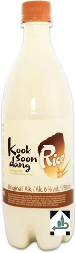 KOOKSOONDANG Makgeolli Original - Reiswein aus Südkorea, 750 ml - Kokosmilch & -creme, geschmacksneutraler Reiswein mit 6% vol. für ein authentisches asiatisches Genusserlebnis.