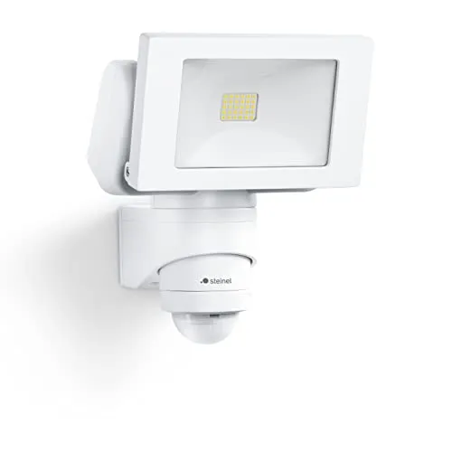 Steinel LED Außenstrahler LS 150 S - Bewegungsmelder mit 240° Erfassungswinkel - Lampen mit 1375 lm Helligkeit, energiesparend (14,7 W) und schwenkbar für optimale Ausleuchtung von Einfahrten und Höfen. Ideal für Sicherheit und Flexibilität rund ums Gebäude.