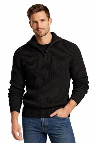 Good Deal Market Arbeitspullover, Hamburger Troyer, Strickpullover, Seemannspullover, Isländer mit Schurwolle, Gr. 48/S schwarz