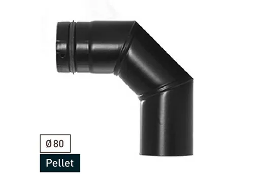 Raik Ofenrohr raik 8021007 - 80mm 90° Bogen für Pelletkamine - Hochwertiges Ofenrohr für Pelletkamine nach DIN 1298 und EN 1856-2. Bietet eine zuverlässige Verbindung für effiziente Abgasführung im modernen Heizen.