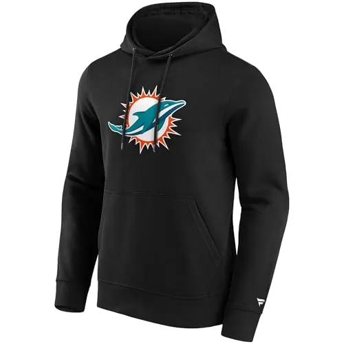 Fanatics NFL Miami Dolphins Hoody - Primäres Logo Kapuzenpullover XL - Sportfan Sweatshirts & Hoodies, stylischer Kapuzenpullover mit prominentem Miami Dolphins Logo für echte Fans