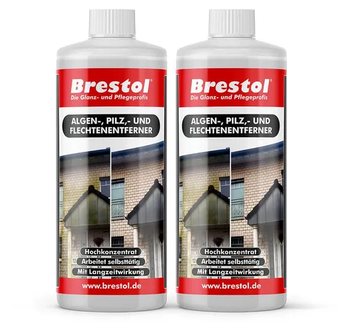 2x 1L Algen Entferner - Effektiver Grünbelag Entferner - Unkrautvernichter für den Außenbereich, bioabbaubar und mit bis zu 12 Monaten Vorbeugung gegen grüne Beläge. Ideal für Ihren Garten!