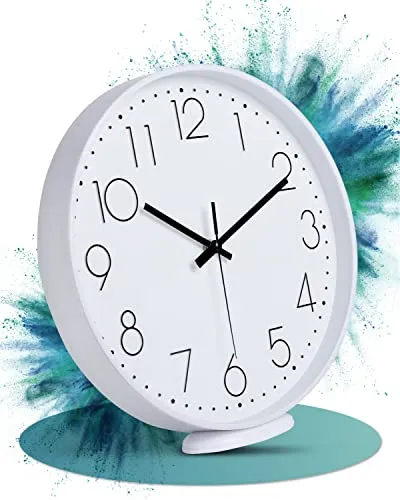 LATENO- Wanduhr Weiß in weiß von LATENO