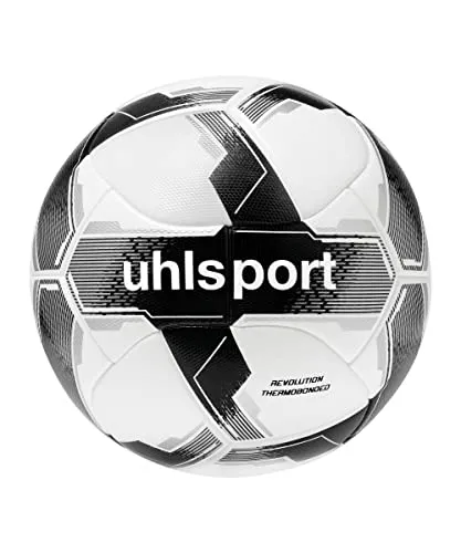 Uhlsport Fußball Revolution Thermobonded Größe 5 - Hochwertiger Fußball für alle Oberflächen, ideal für Training und Wettkampf, thermobonded für besonders gute Wasserabweisung und Haltbarkeit.