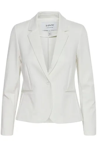 b.young BYRizetta Damen Blazer Jackenblazer Anzugsblazer mit Stretch Reverskragen 1-Knopf-Form Paspeltaschen Slim fit, Größe:36, Farbe:Marshmallow (114300)