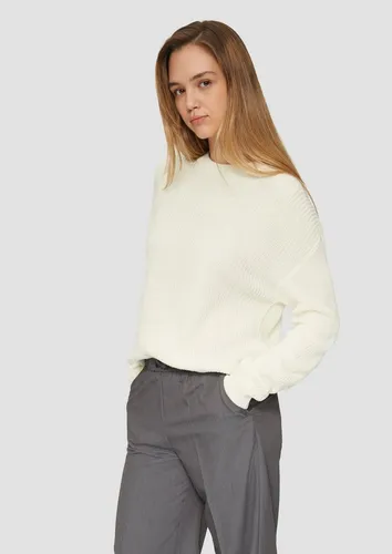 QS Strickpullover Verkürzter Pullover mit Raglanärmeln