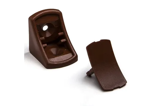 SO-TECH® Winkelbeschlag 100 Stück Korpusverbinder Eckverbinder 24 x 24 x 20 mm mit Abdeckkappe (10 St)