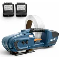 DeTec Umreifungsgerät DT-UM19 mit 2 Akkus und PP Umreifungsband 12mm - Effizientes Akku-Umreifungsgerät DeTec DT-UM19 für sicheres Verpacken. Inklusive 2 Akkus und 2300m PP Band – ideal für Logistik, Versand und Industrie. Einhandbedienung und einstellbare Spannkraft für optimale Anpassung.