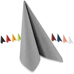 Hypafol Papierserviette 3-lagig 40x40 cm, grau/silber in grau von Hypafol
