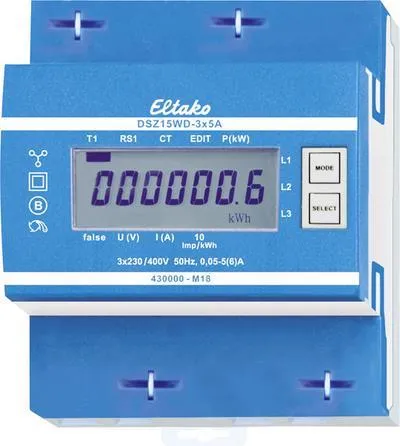 ELTAKO DSZ15WD-3x5A MID - Drehstromzähler MID geeicht, präzise Verbrauchsmessung für effizientes Energiemanagement