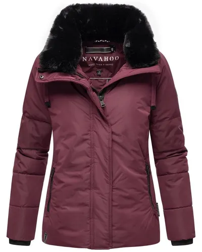 Navahoo Winterjacke Frostii XIV modische Damen Winter Steppjacke mit Kunstfellkragen