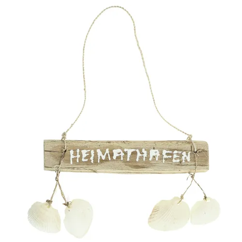 Treibholz Wanddeko mit Muscheln Heimathafen maritim
