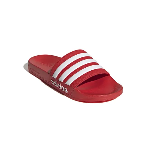 adidas Adilette Shower Sandalen - Rot - 5 - Badeschuhe mit bequemem Fußbett, ideal für den Strand oder die Dusche, stilvolles Design in lebhaftem Rot.