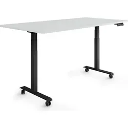 ESMART Germany EZX-132BG Steh-Sitz-Schreibtisch - Ergonomischer Schreibtisch 160x80cm, elektrisch höhenverstellbar von 65,5-130,5 cm mit Aktivitätserinnerung und zwei Motoren für schnelles Verstellen - ideal für Büro und Homeoffice.
