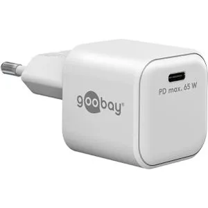 Goobay USB-Ladegerät Nano 65370 - 65W Schnellladegerät - Multimedia Ladegerät mit 65W Leistung und GaN-Technologie für schnelles und sicheres Laden. Ideal für unterwegs, kompatibel mit Apple, Samsung und mehr.