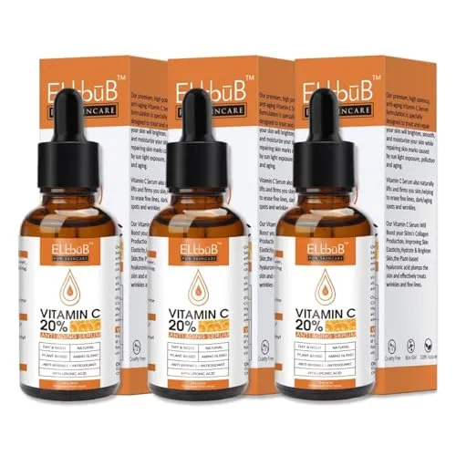 P-Beauty Vitamin C Serum Gesicht -30ml | Vitamin C und E, Hyaluronsäure & Salicylsäure | Gesichtsserum Anti-Falten | Gesichtspflege, Hautpflege für strahlende & Haut | Bio & Vegan | 3x30ml