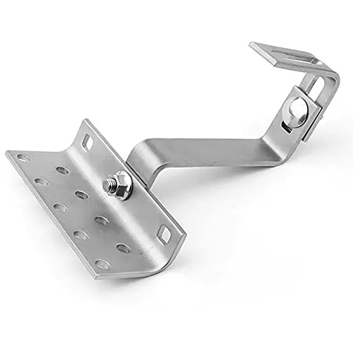 Dachhaken Dachbefestigung für Solarpanel 8x BITUXX - Verstellbare Dachhalterung aus rostfreiem Edelstahl, ideal für die sichere Montage von Solarpanelen im Außenbereich. Korrosions- und wetterfest für langlebigen Einsatz.