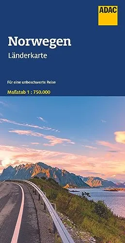 ADAC Länderkarte Norwegen 1:750.000: Detaillierte Straßenkarte für Reisende - Freizeit, Haus & Garten: Präzise Autokarte im Maßstab 1:750.000 für eine optimale Navigation durch Norwegen.