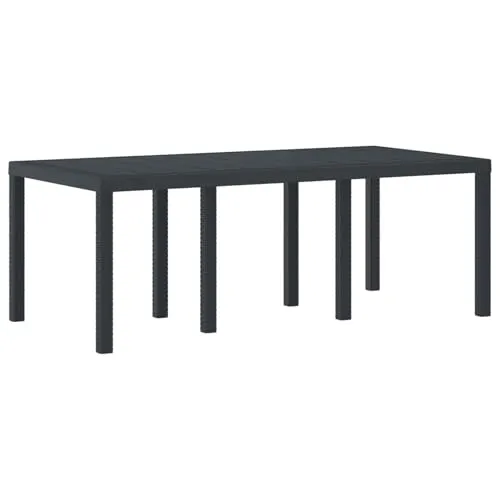 vidaXL Großer rechteckiger Esstisch für draußen - Beistelltisch für 8 Personen, wetterbeständig und leicht zu reinigen – ideal für Garten, Balkon oder Terrasse.
