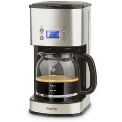 H.Koenig MG30 Kaffeefiltermaschine - Programmierbar für 12-20 Tassen - Kaffeemaschine für 1,5 L, mit LCD-Display und Warmhaltefunktion. Genießen Sie jederzeit frisch gebrühten Kaffee in perfekter Temperatur!