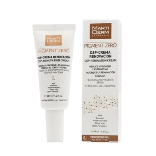 MartiDerm Pigment Zero DSP-Cream Nachtcreme gegen Pigmentflecken 40 ml - Nachtcreme für Damen, reduziert Pigmentflecken und vereinheitlicht den Hautton, ideal für eine gesunde und strahlende Haut.