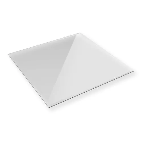 HOOZ Glasplatte 50x50 cm in Klar - 6mm ESG Sicherheitsglas - in Klar oder Schwarz - geschliffene Kanten für stilvolle Raumgestaltung - Wandregal eckregal Badregal Küchenregal Ablage (Klarglas)