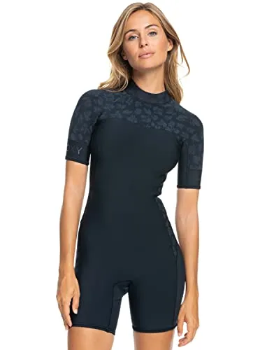 Roxy Damen 2.0 SWELL Series SS BZ QLOCK S/SL Springsuit, Black, 14