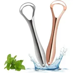 Zungenschaber Edelstahl Set - Effektiver Zungenreiniger für frischen Atem - Unser 2-teiliges Zungenschaber-Set aus hochwertigem Edelstahl sorgt für eine gründliche Mundhygiene. Das doppelschichtige Design entfernt Beläge und Bakterien effektiv, für einen langanhaltend frischen Atem, überall und jederzeit.
