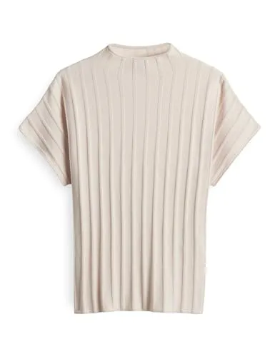 someday Damen Pullover | TIMEA Slim Feinstrickpullover mit zarter Rippstruktur Natural Glaze, 40