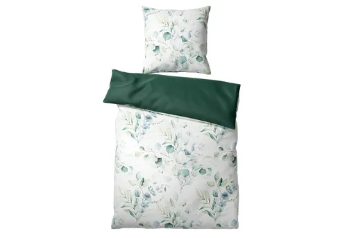 Sanilo Bettwäsche Eukalyptus 135x200 cm - 2-teilig mit Reißverschluss - Bettwäsche-Set aus 100% Baumwolle, maschinenwaschbar bei 60°C und ideal für Allergiker. Genießen Sie einen erholsamen Schlaf mit diesem hochwertigen Set.