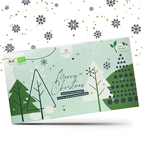 BIO Saatgut Adventskalender 2025 - 24 Gemüsesorten für Hobbygärtner - Gemüsesamen & -pflanzen - Entdecken Sie 24 verschiedene Bio Gemüsesorten in einem nachhaltigen Adventskalender, ideal für Gartenliebhaber und umweltbewusste Geschenke.