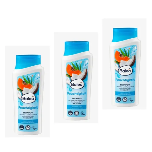 ml Balea Shampoo Feuchtigkeit Kokos und Papaya Duft vegan 3 x 300