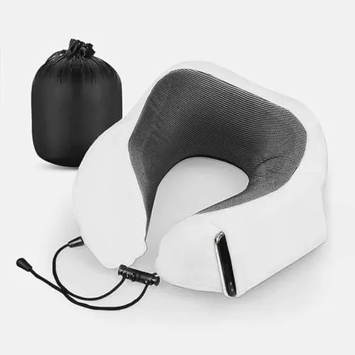 Cozyor Nackenkissen klein & kompakt, mit Memory Foam, verstellbarem Verschluss & praktischer Tasche, Nackenhörnchen bequem für Flugzeug & Reisen