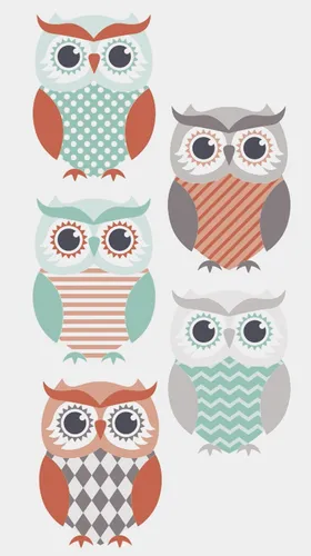 Sticker Mix Eule metallic,