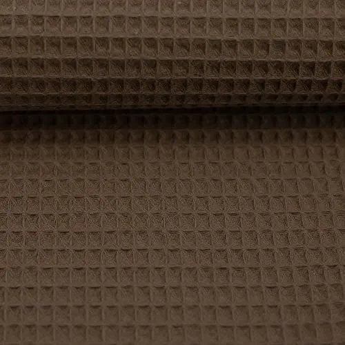 MAGAM-Stoffe Ella Waffel Stoff 100% Baumwollstoff Oeko-Tex Meterware 50cm (27. Schlamm dunkel)