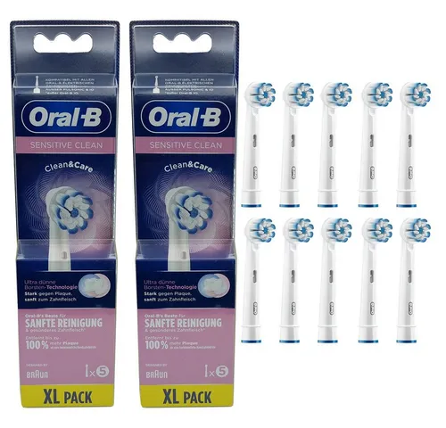 Oral-B Aufsteckbürsten Sensitive Clean, 10 Stück, Ultra-dünne Borsten für sanfte Reinigung