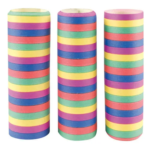 Luftschlangen, Standard, 3er Pack,Deko,Party,bunt,Karneval,