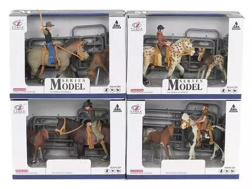 Stadnina, 2 konie, jeździec i akcesoria MIX Adar 5901271500822