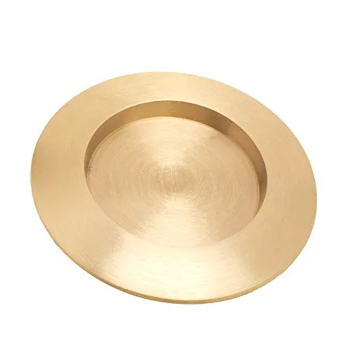 NKlaus Kerzenteller Ø 12cm Aluminium Gold rund Kerzenständer Stumpenkerzen Kommunion Windlichter Stumpenkerzen Taufe Dekoration Spülmaschinenfest 2814
