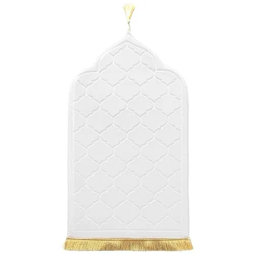 LAVAMOND Gepolstert Gebetsteppich Türkischer Stil Seccade Weich Prayer Mat für Eid Reisen Ramadan Islamischer Muslimische Matte Muslim Gebets Beten Teppich Herren Damen