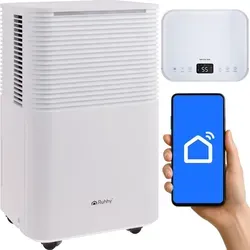 RUHHY DRYZIX Luftentfeuchter 12 L/24 h mit WLAN & Hygrostat, 0–24 h Timer, 38 dB Leise, 2 L Tank & Dauerablauf, Auto-Defrost ca. 30 m2 26498