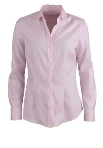 Seidensticker Damen Langarm Bluse in Rosé, Slim Fit - Elegante Damenbluse für Büro und Freizeit, bügelleicht und aus 100% Baumwolle für hohen Tragekomfort. Ideal für jeden Anlass!