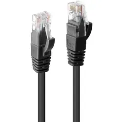 LINDY 48082 10m Cat.6 U/UTP  Netzwerkkabel, schwarz - RJ45-Stecker, 250MHz, Kupfer, 2