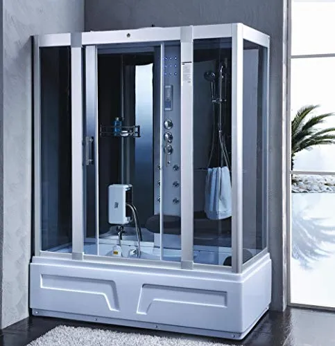 XXL Luxus LED Dampfdusche mit Whirlpool-Funktion und Radio