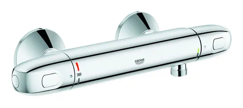 Grohe Grohtherm 1000 Thermostat-Brausebatterie - Duscharmaturen mit GROHE CoolTouch Sicherheitsgehäuse und EcoButton für wassersparenden Komfort - ideal für sicheres Duschen bei perfektem Wasserfluss.